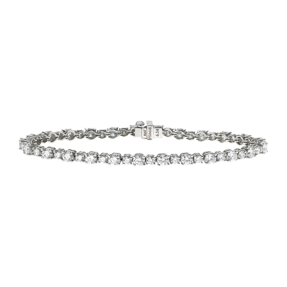 Alternating Diamond Tennis
Bracelet
6.15ctw Dias
18K White Gold