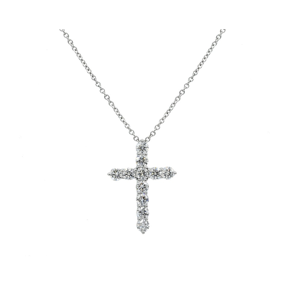 Mutual Prong Cross
Pendant with Chain
2.09ctw Dias
Platinum