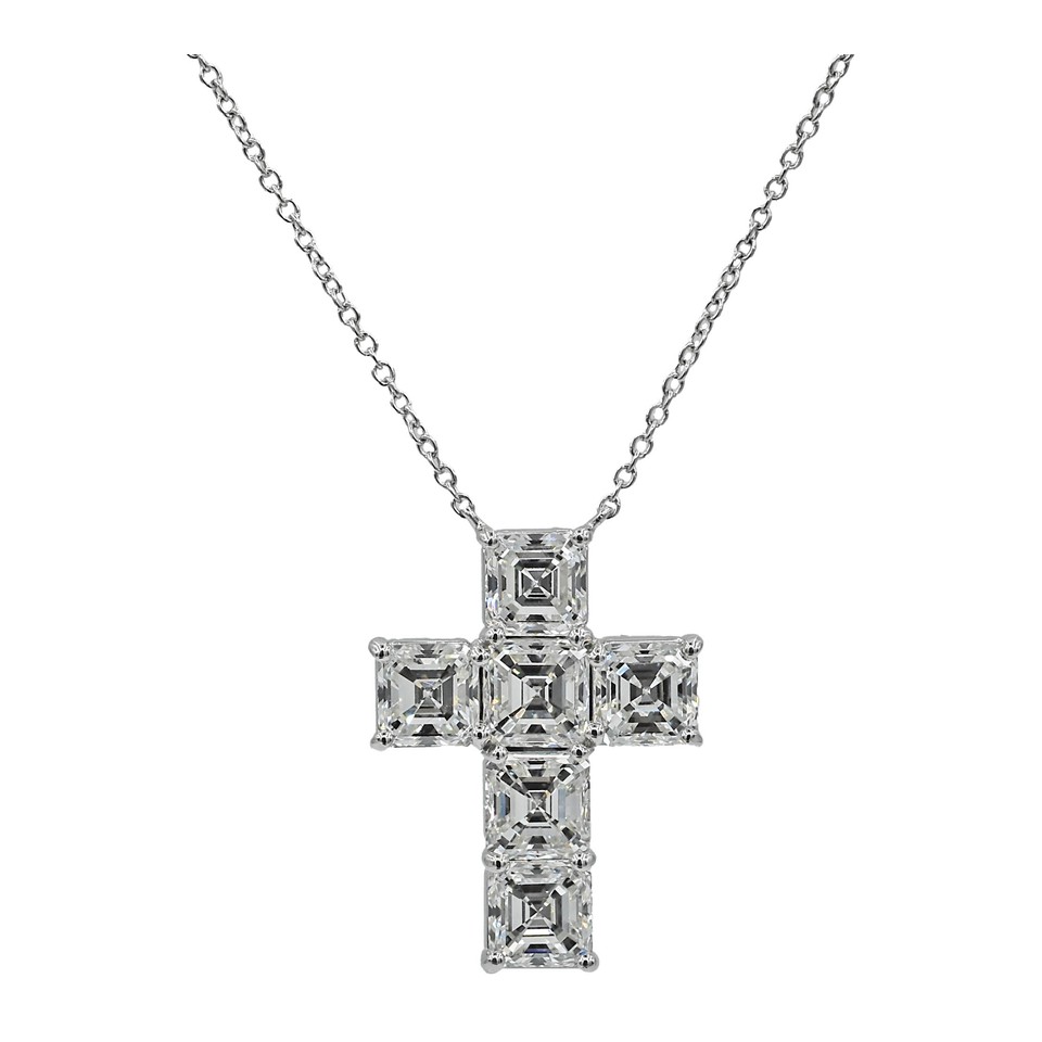 6 Stone Asscher Cross
4.71ctw Diamonds
Platinum