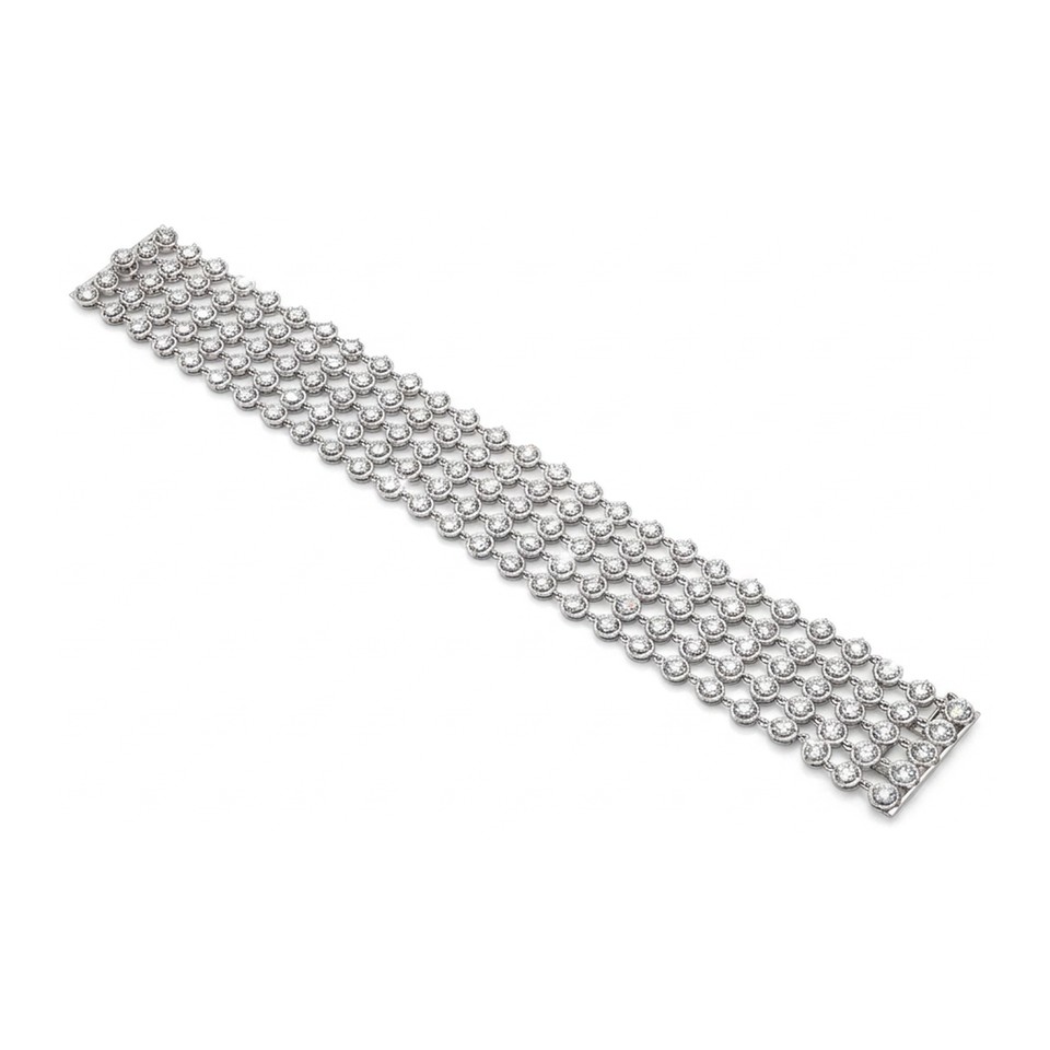 5-Row Bubble Bracelet
7.5" Length
19.02ctw Dias
18K White Gold