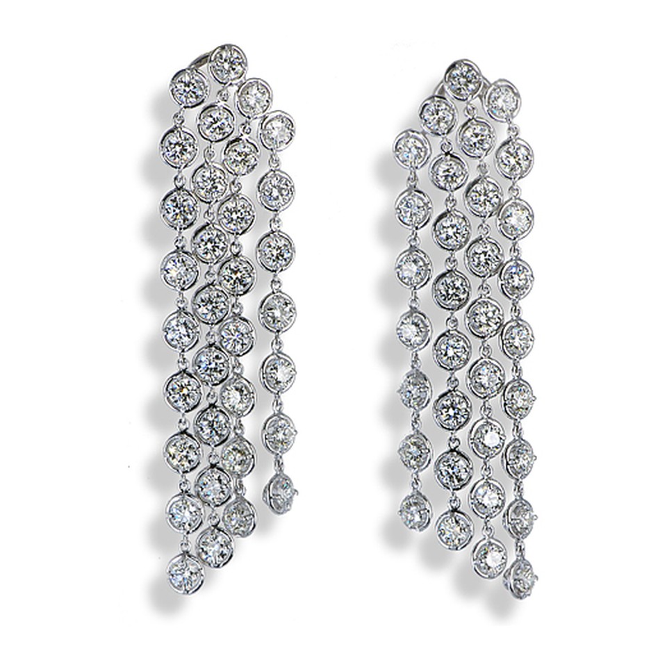 4-Row Bubble Earrings
9.05ctw Dias
18K White Gold