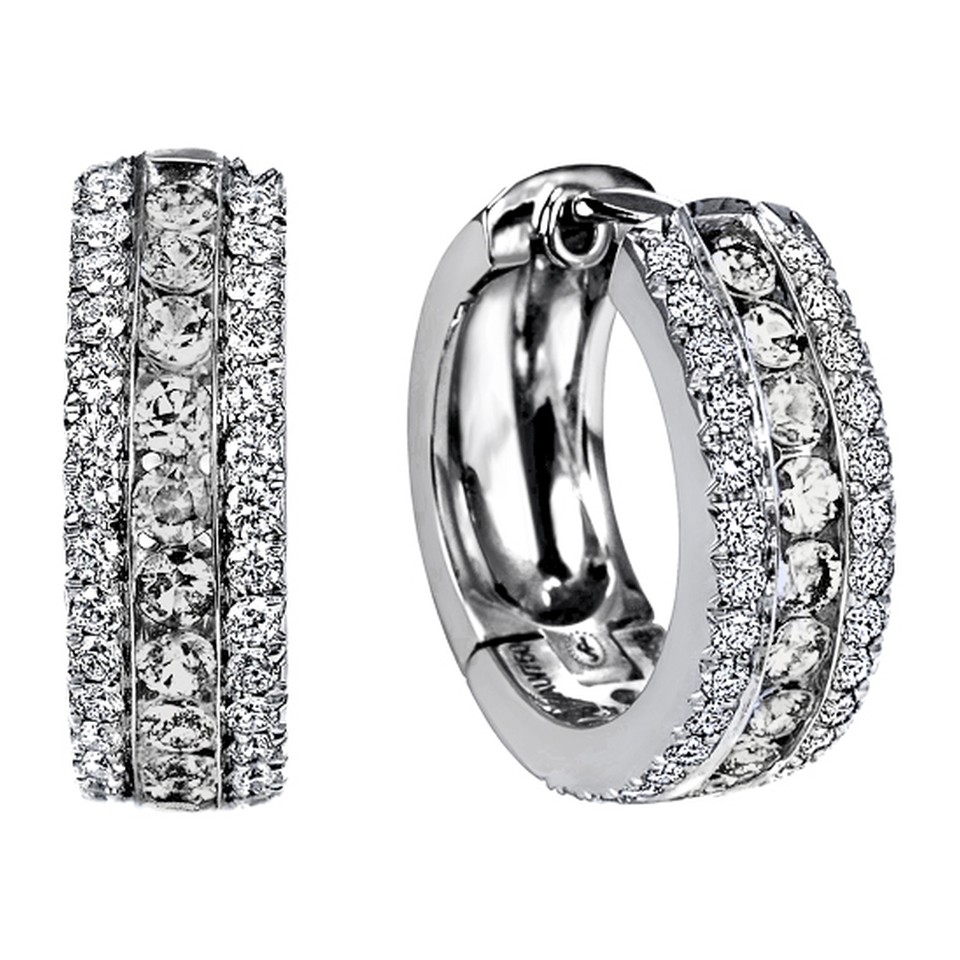 3-Row Hoop Earrings
1.73ctw Dias
18K White Gold