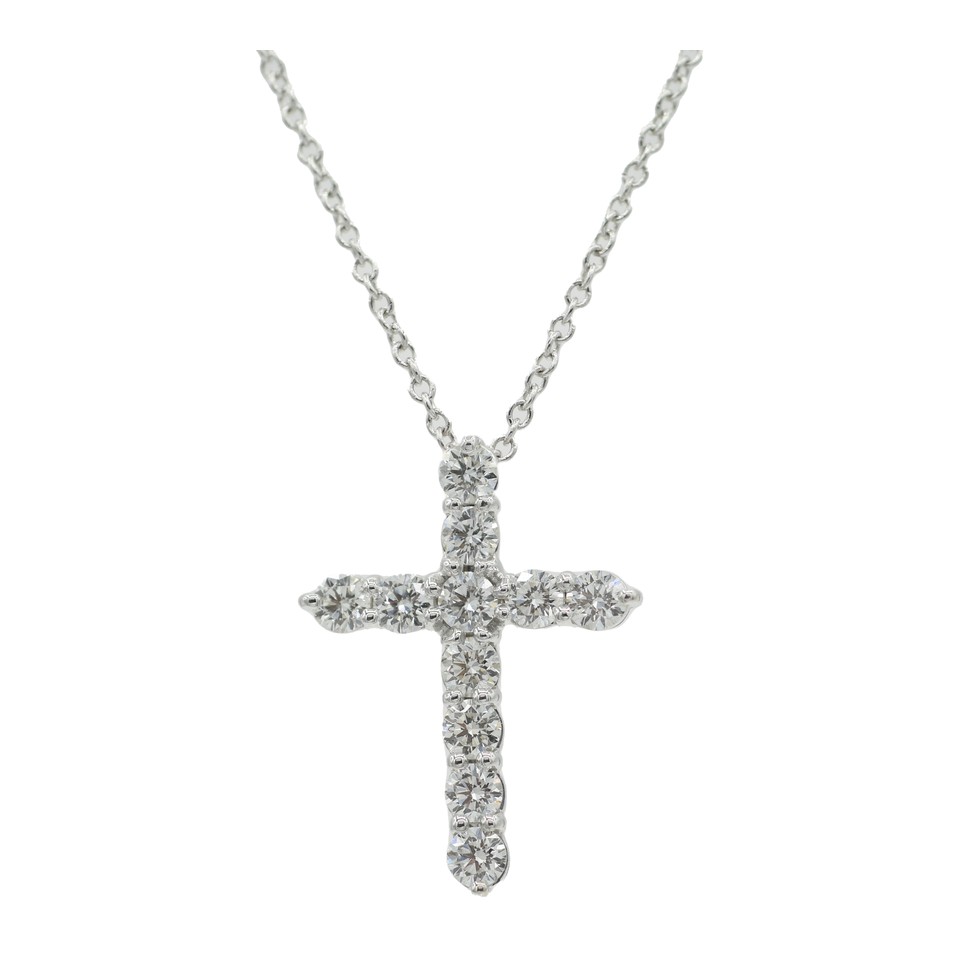 11-Stone Mutual Prong Cross
Pendant with Chain
0.98ctw Dias