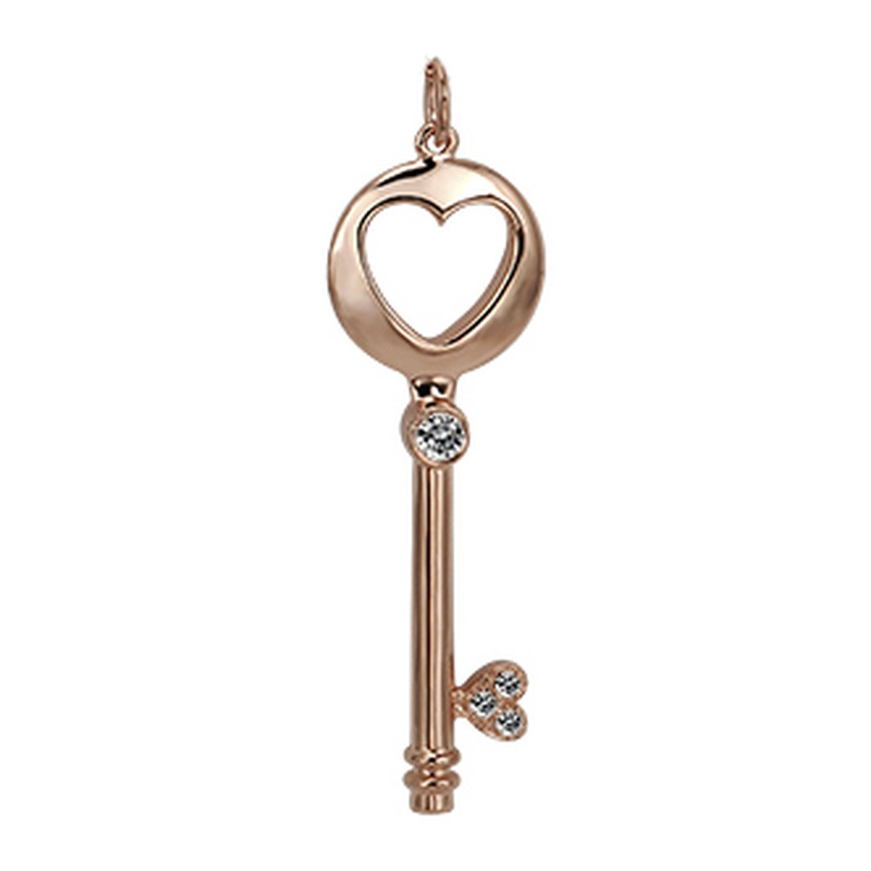 Heart Key Necklace
0.20ctw Dias
18K Rose Gold