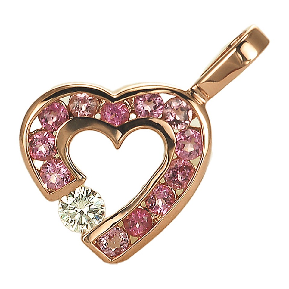 Heart Pendant
0.34ctw Pink Tourmaline +
0.10ctw Dias
18K Rose Gold