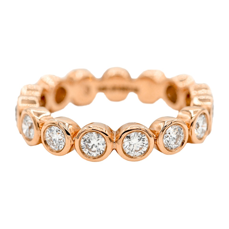 Bezel Set Eternity Band
1.12ctw Diamonds
18K Rose Gold