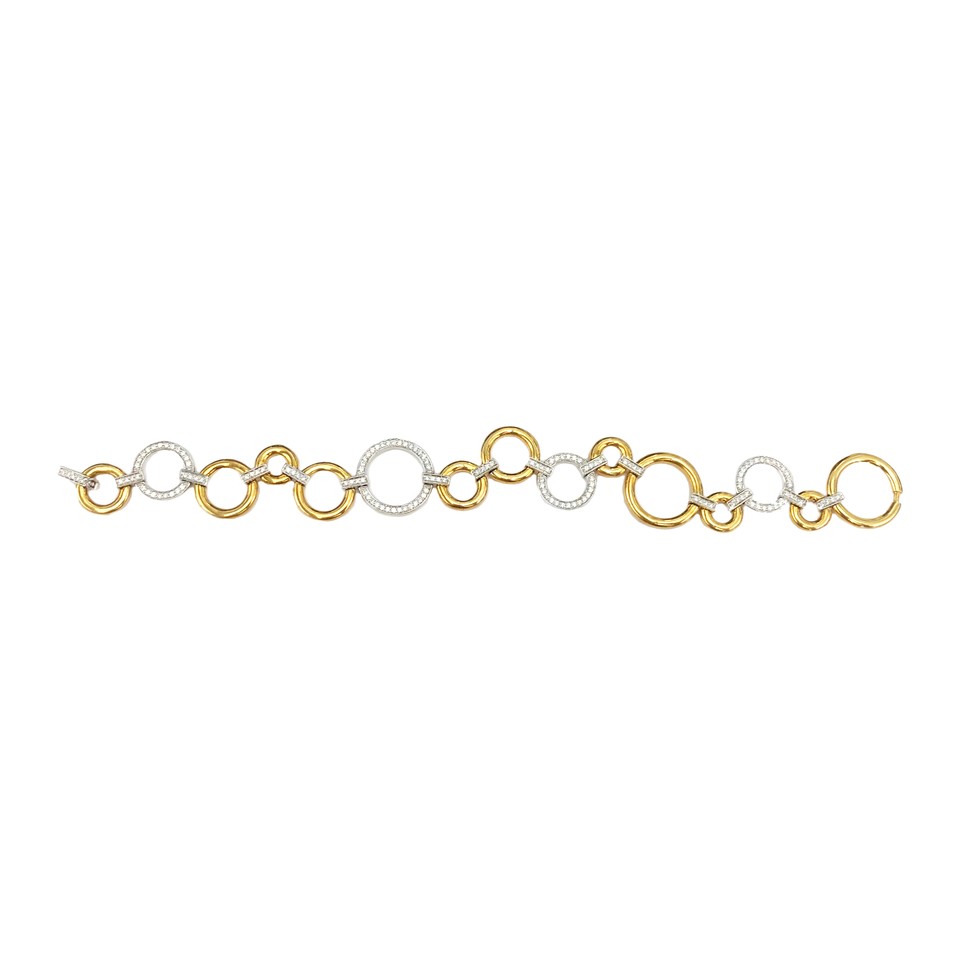 "O" Collection Bracelet
1.13ctw Dias
18K White + Yellow Gold