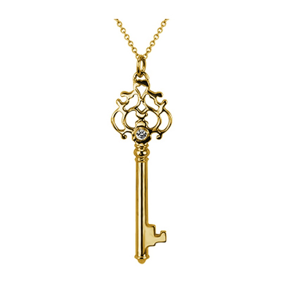 Key Pendant
0.05ctw Dias
18K Yellow Gold