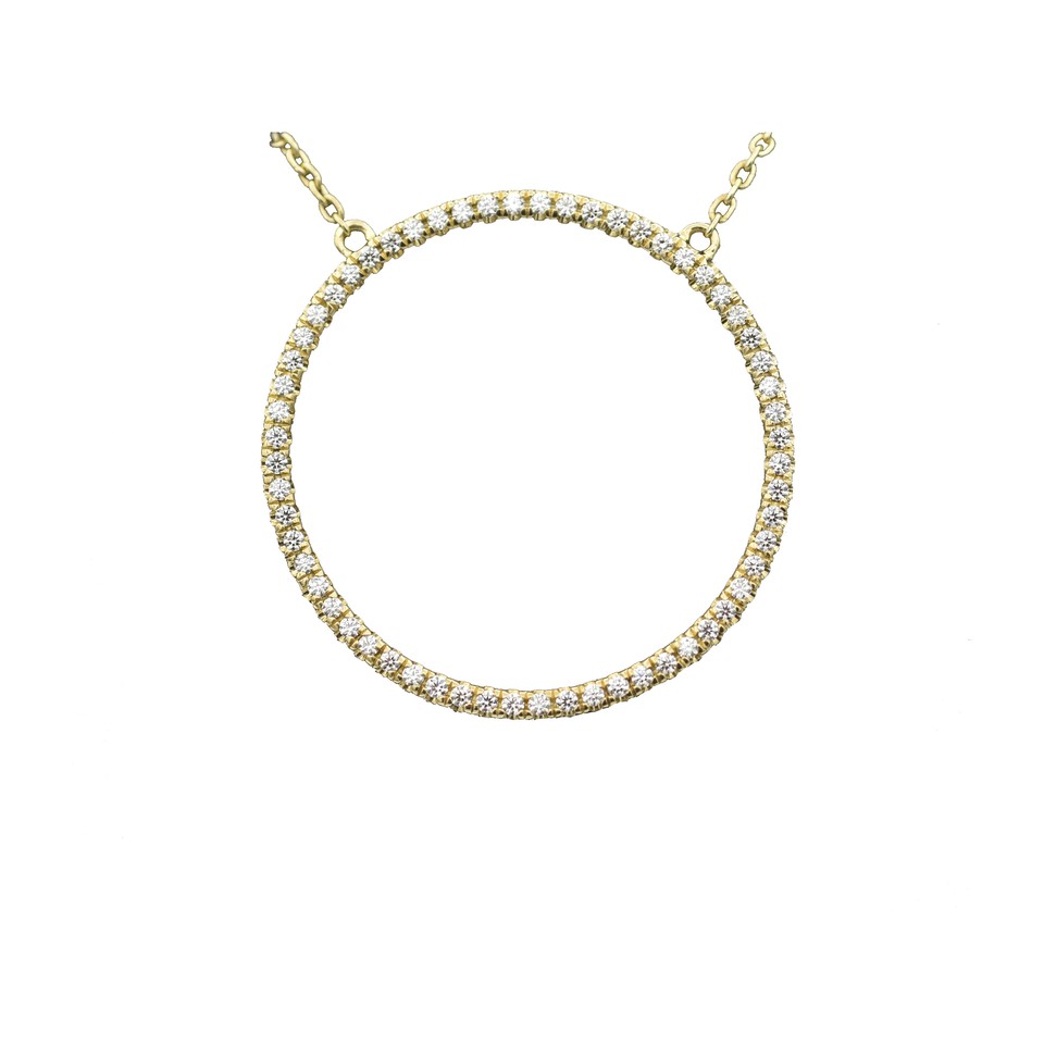 Small Circle Eternity Pendant
0.26ctw Dias
18K Yellow Gold