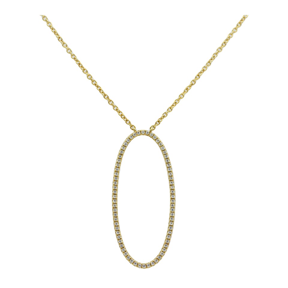 Oval Eternity Pendant
0.30ctw Dias
18K Yellow