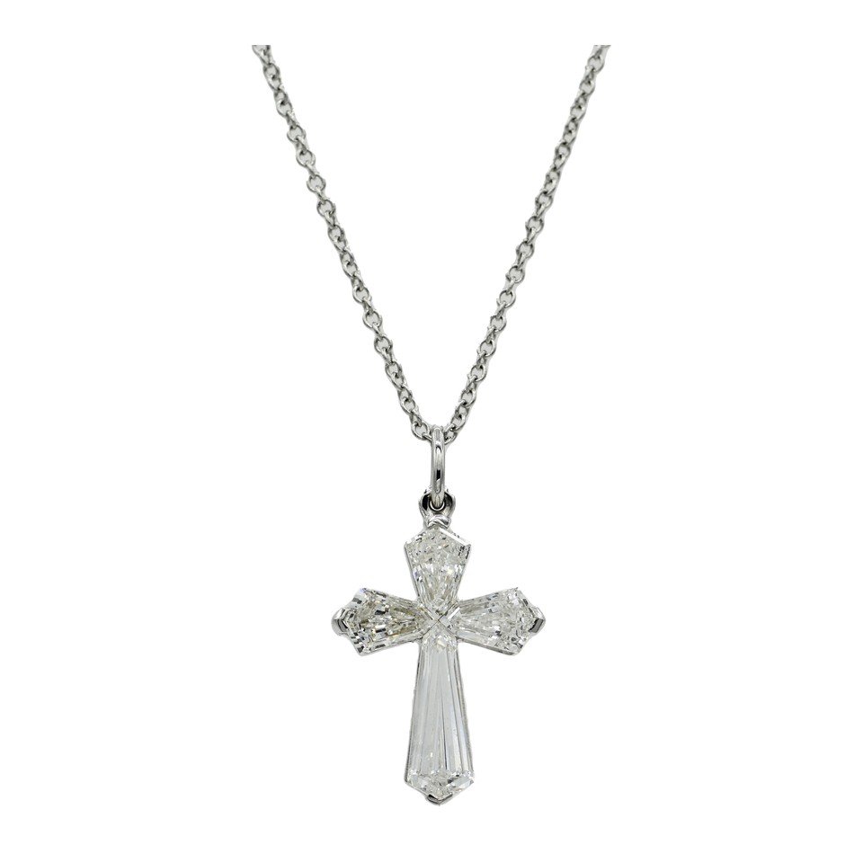 Bullet Diamond Cross Pendant
with Chain
1.35ctw Dias
18K White Gold