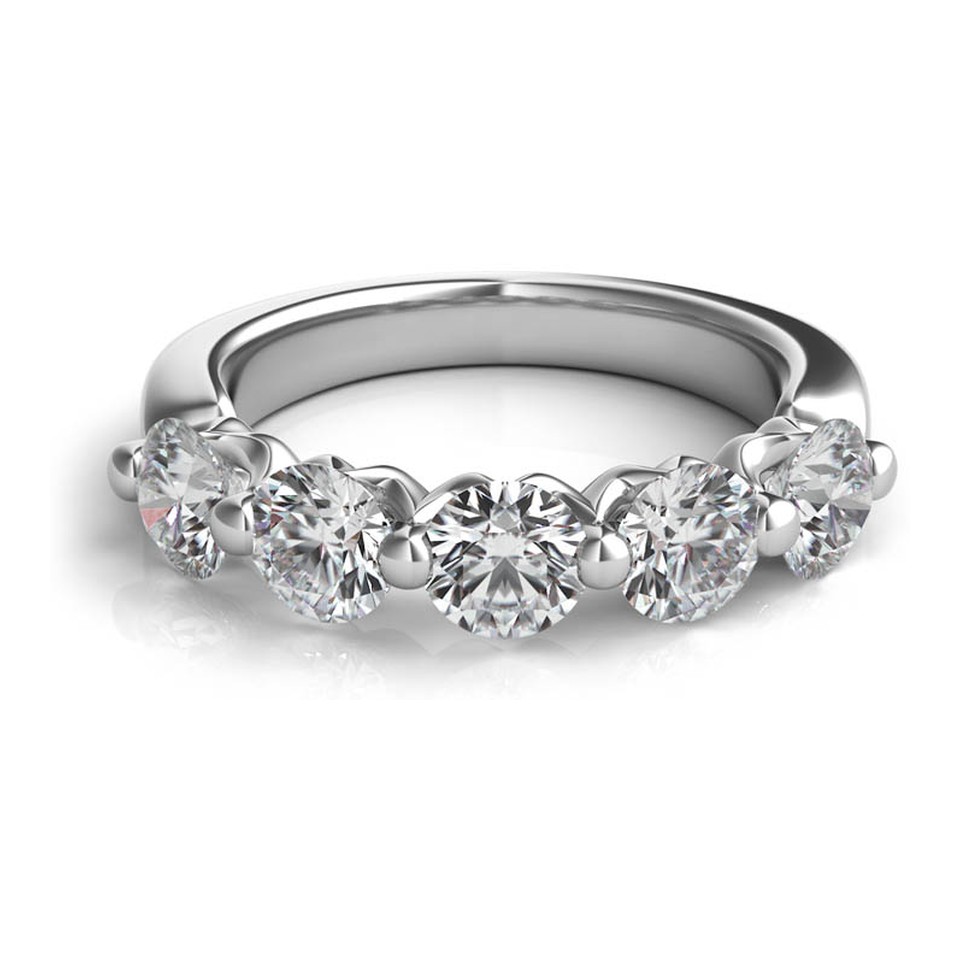 5-Stone Large Royal Prong Band
2.08ctw Dias
Platinum