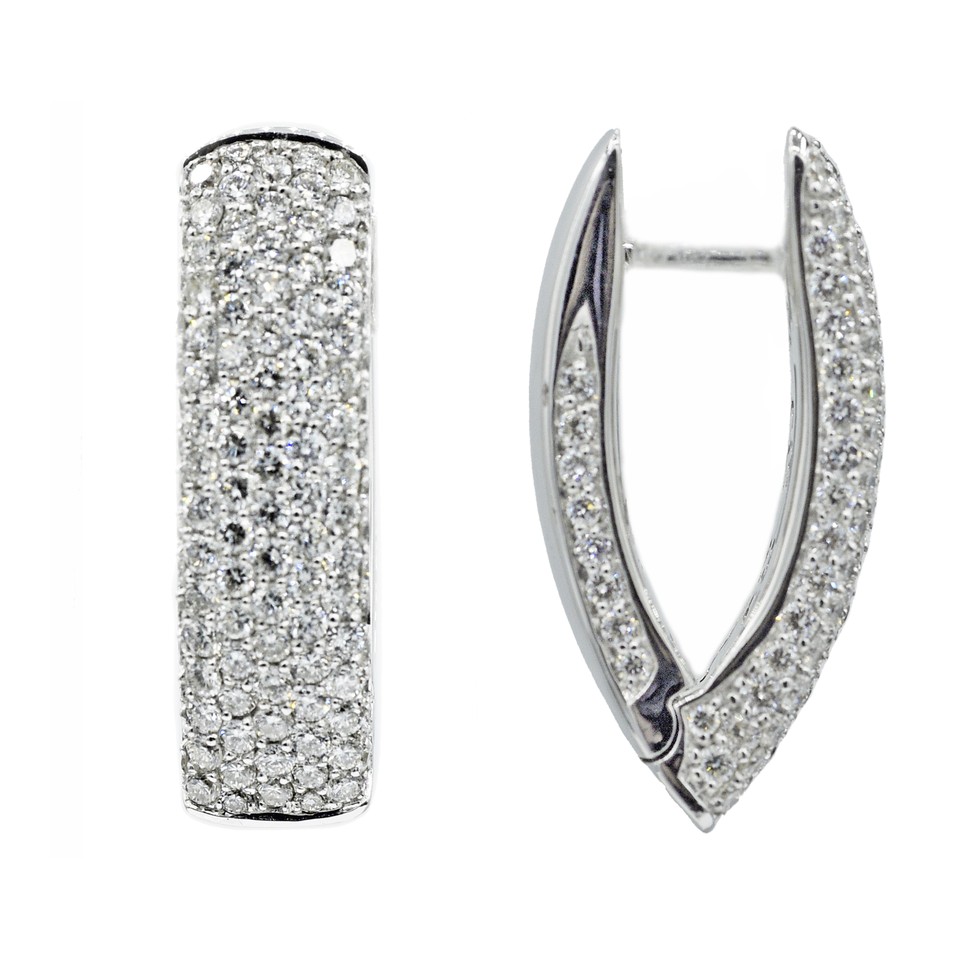 Pave V-Shaped Earrings
2.83ctw Dias
18K White Gold