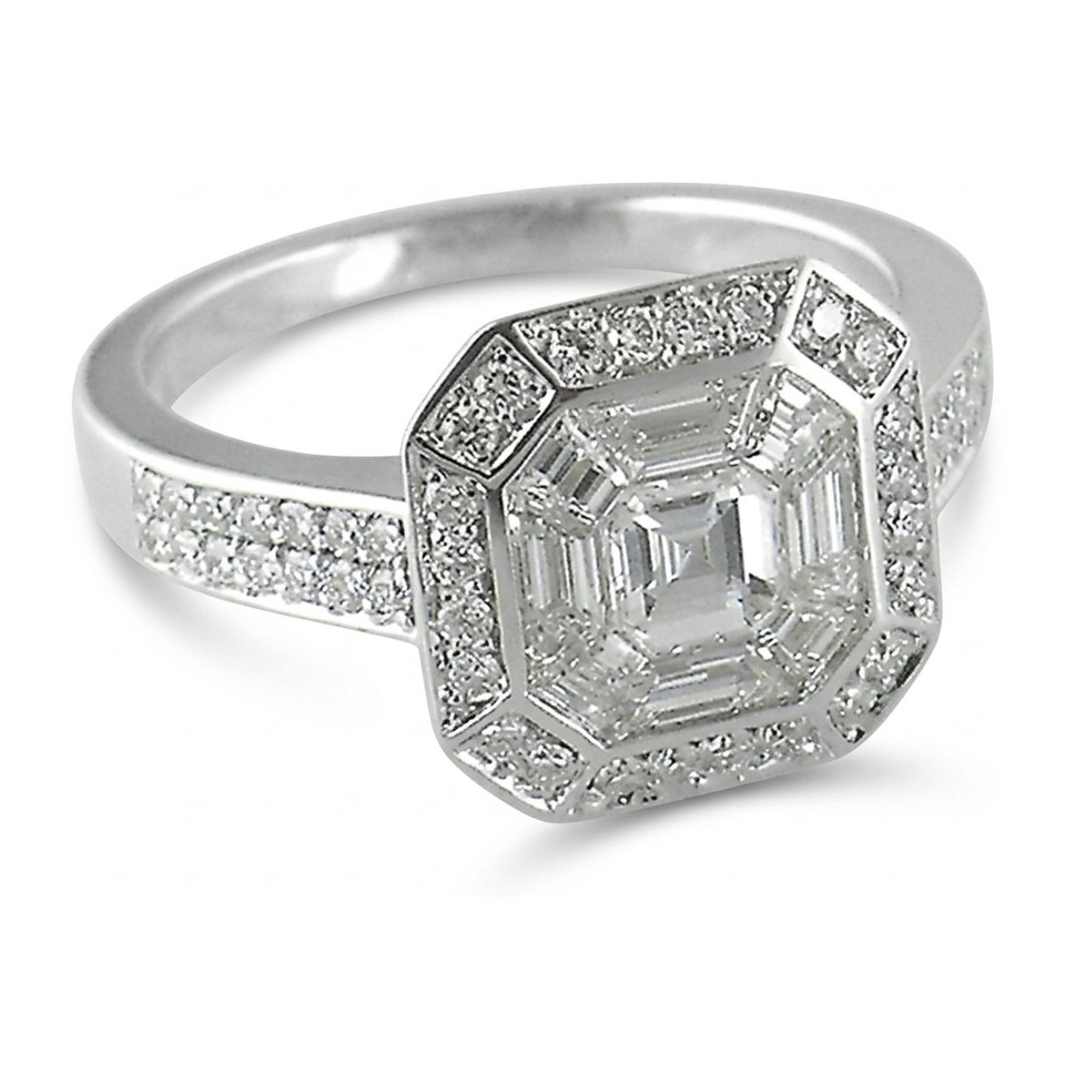Invisible -Set "Illusion" Ring
2.28ctw Dias
18K White Gold