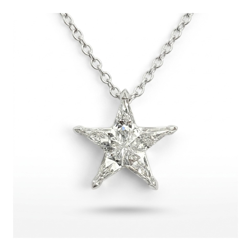 5 Point Star Pendant
0.80ctw Dias
18K White Gold
