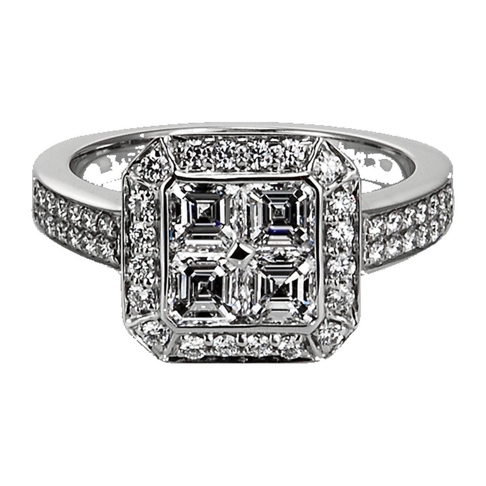 Diamond Ring
0.84ctw Diamonds
18K White Gold