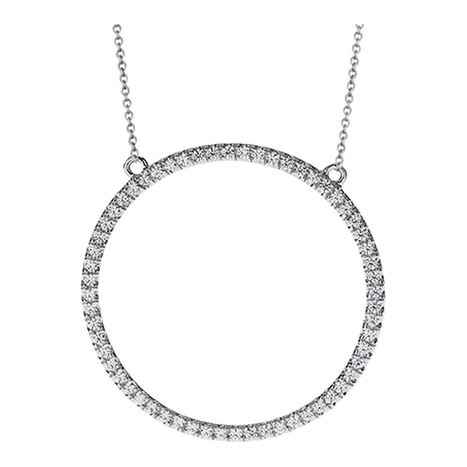 Large Circle Eternity Pendant
0.66ctw Dias
18K White Gold