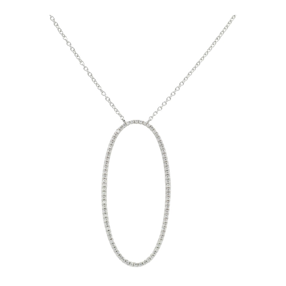 Oval Eternity Pendant
0.47ctw Dias
18K White